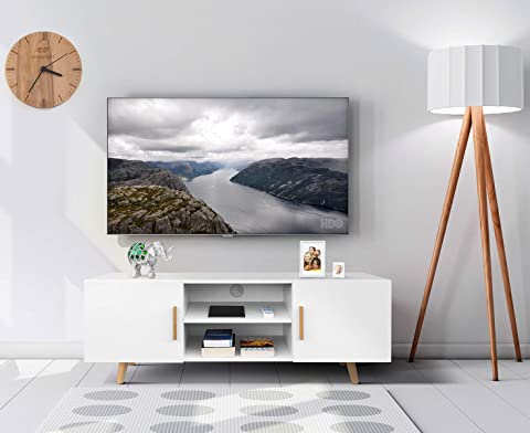 mueble tv nordico blanco